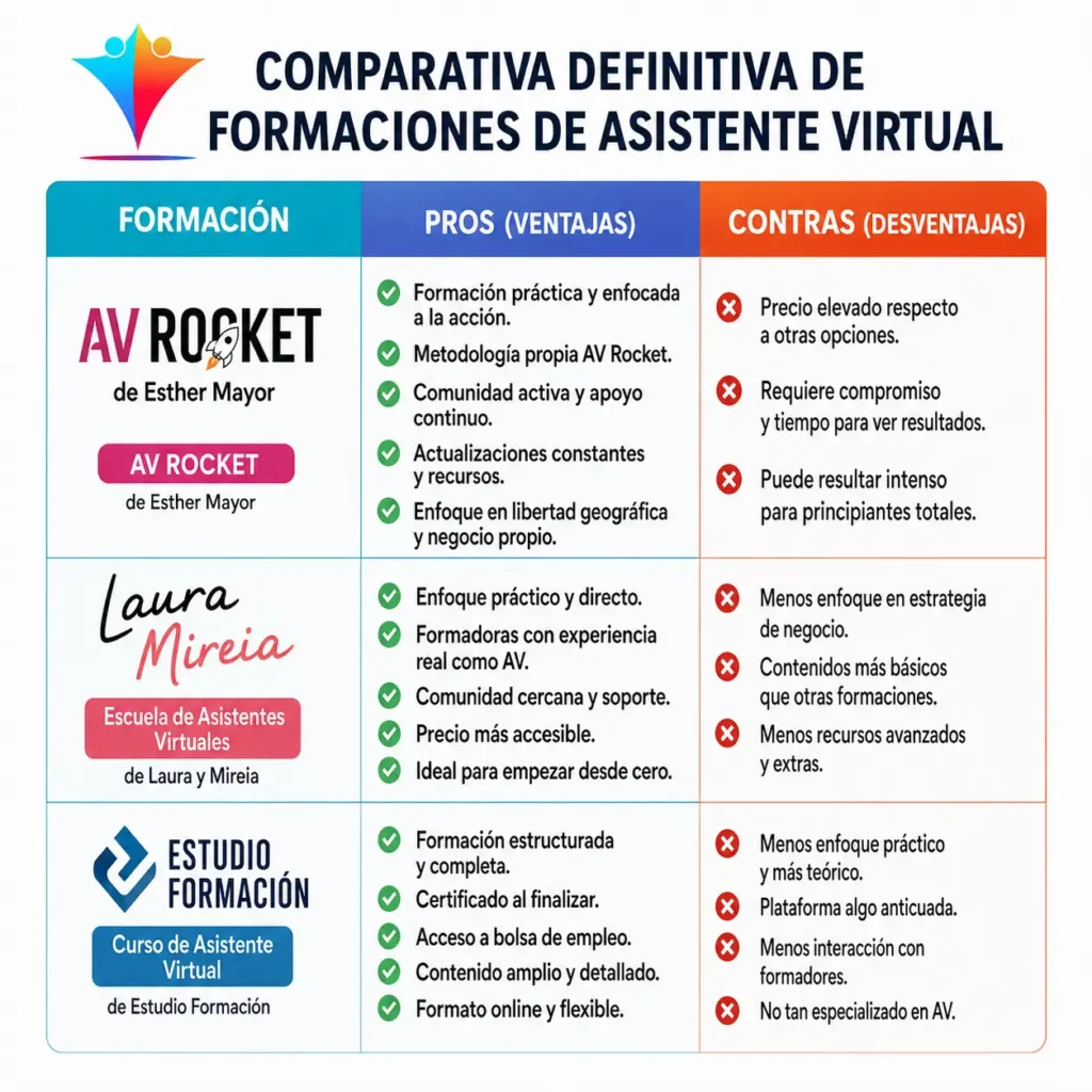 Tabla comparativa con otros cursos