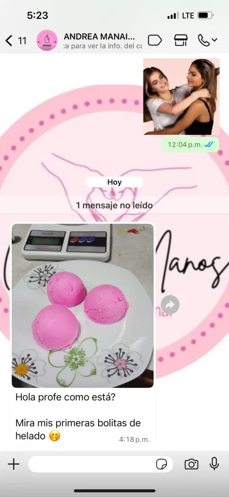 velas bolas de helado de alumna