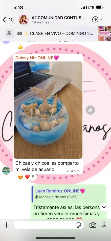 vela acuario de alumna