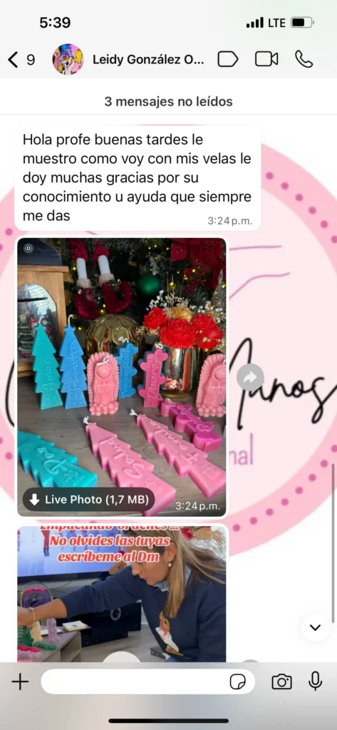 velas de alumna