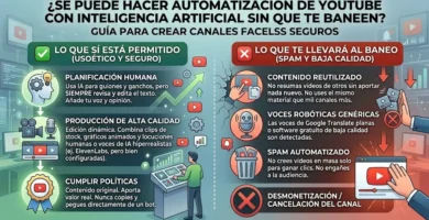 youtube e inteligencia artificial sin que te baneen